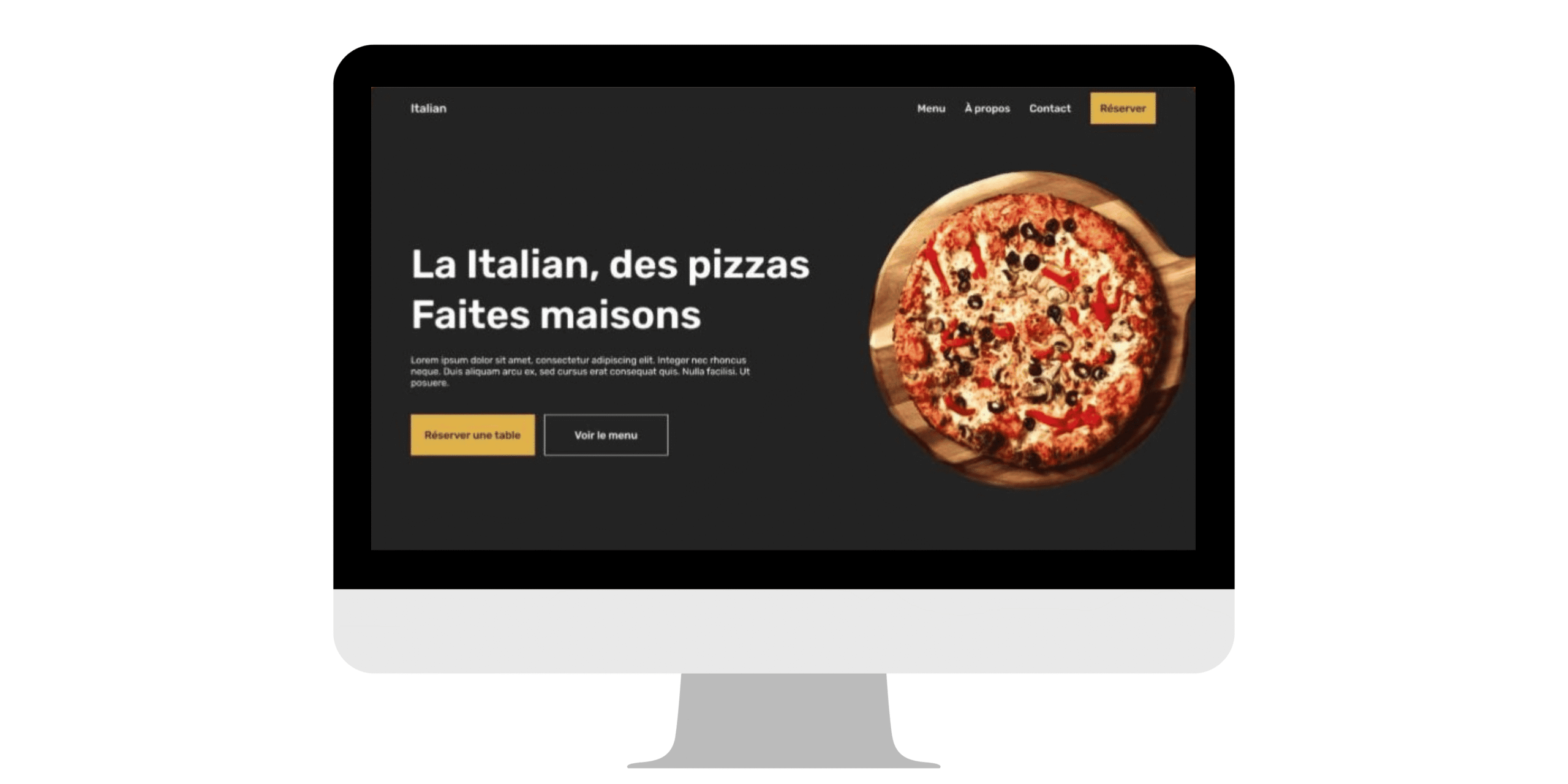 Création de site web pour un Restaurant